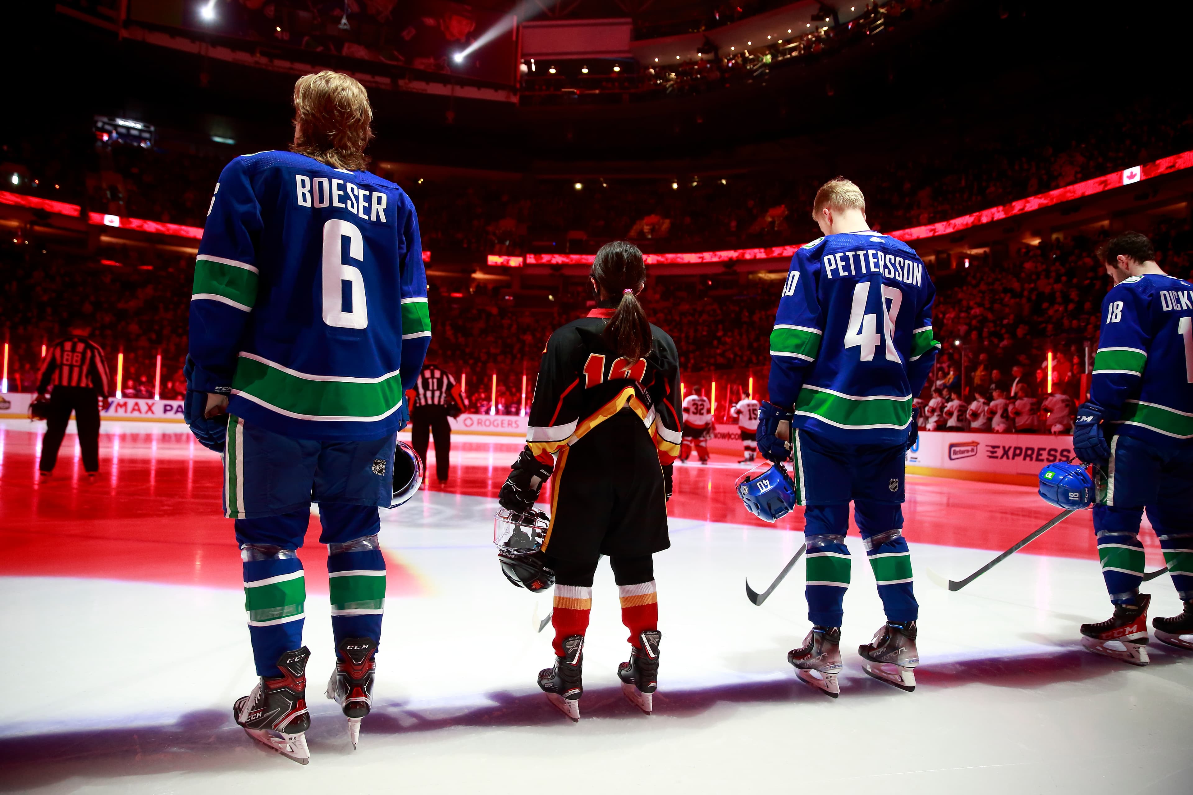 Join the starting lineup at a Vancouver Canucks home game! 